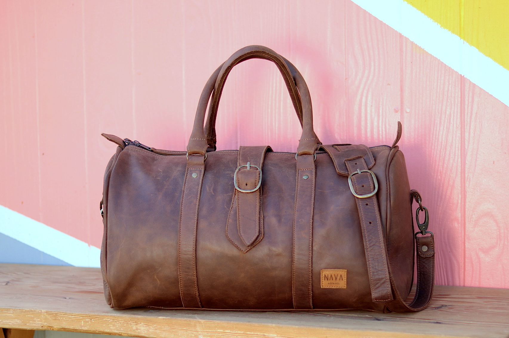 Travel Bag Diesel Brown Leather NAVA APPAREL SA