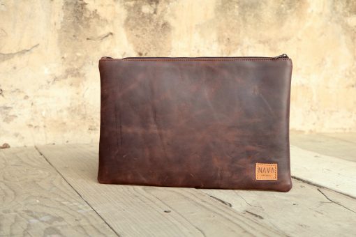 nava-apparel-laptop-case-brown-leather-shweshwe