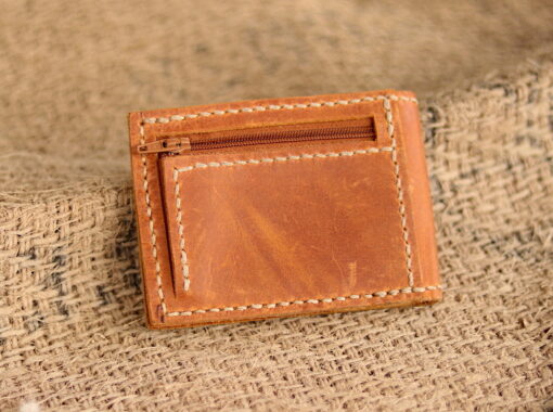 Bifold Leather Wallet - Tan - Image 3