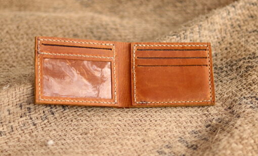 Bifold Leather Wallet - Tan - Image 2