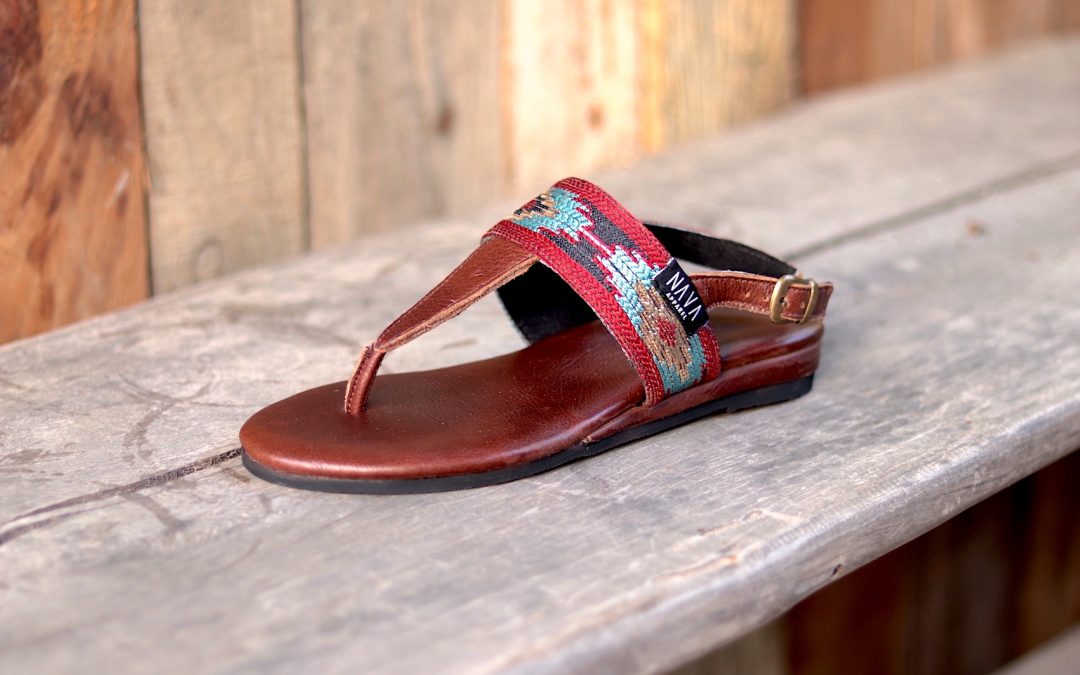 Women’s V-Sandals ‘Ndebele’ Choc Brown Leather