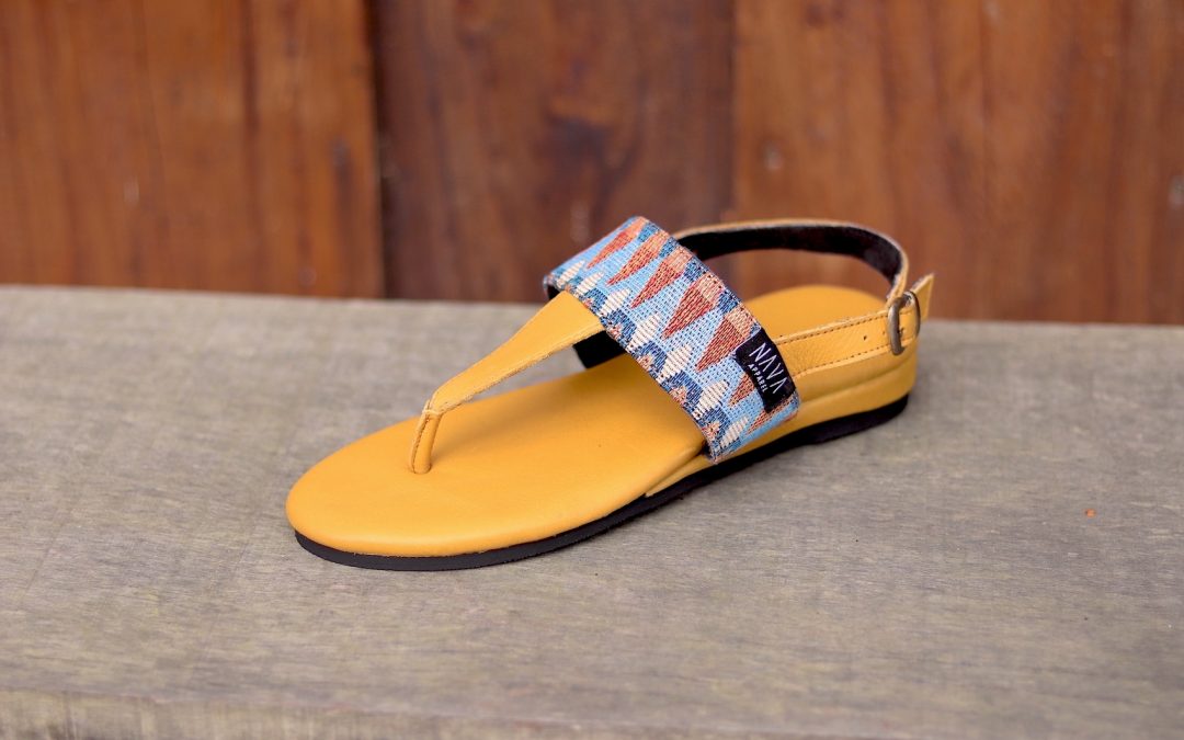 Women’s V-Sandals ‘Tsonga’ Mustard Leather