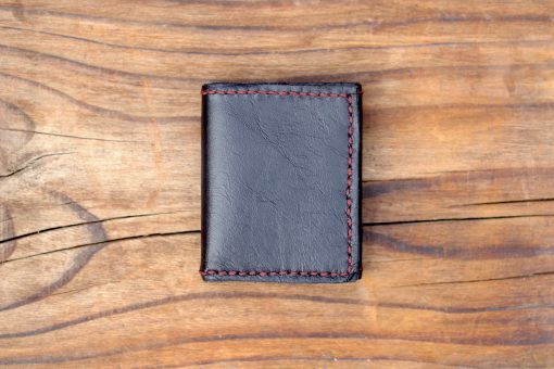 Trifold Leather Wallet - Black