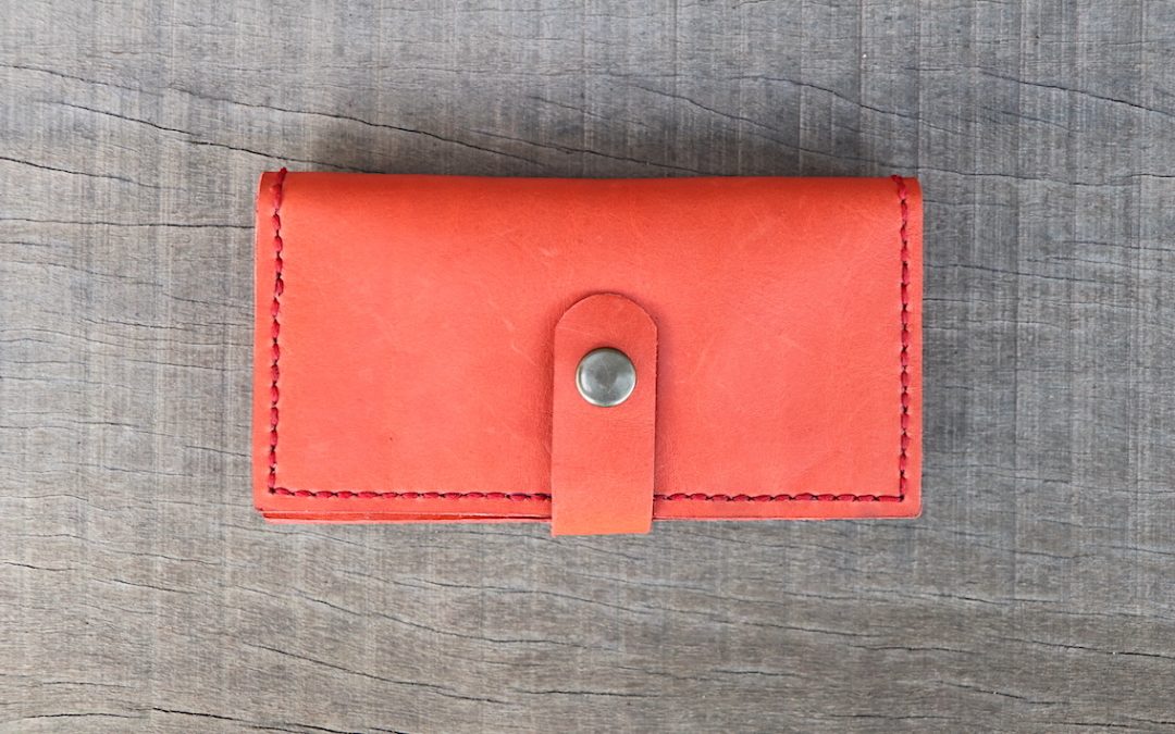 Long Leather Wallet – Coral
