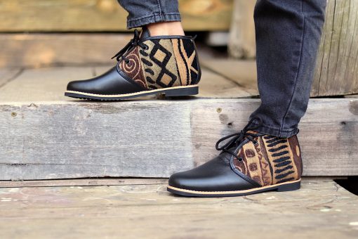 nava-apparel-womens-veldskoen-khoisan-black-leather-tribal-pattern-desert-shoe-khoisan-collection