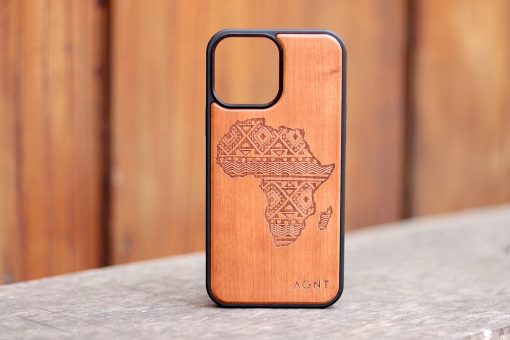 Wooden Phone Cover African Map iPhone 13 Pro Max