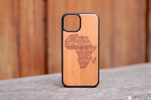 Wooden Phone Cover African Map iPhone 14