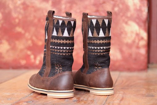 nava-apparel-womens-zulu-snugg-boots-brown-leather-tribal-fabric-shoes-zulu-collection