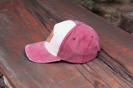 Washed Trucker Cap - Burgundy - Image 2