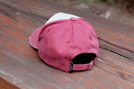 Washed Trucker Cap - Burgundy - Image 3