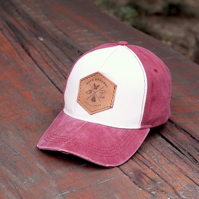 Washed Trucker Cap - Burgundy - Emblem