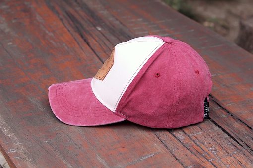 Washed Trucker Cap - Burgundy - Image 5