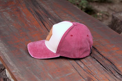 Washed Trucker Cap - Burgundy - Image 8