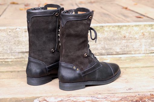 mens-warrior-boots-venda-black-leather-suede-tribal-fabric