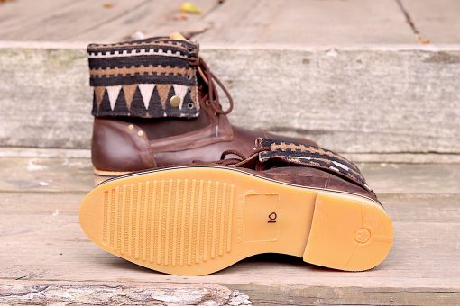 mens-warrior-boots-zulu-brown-leather-suede-tribal-fabric
