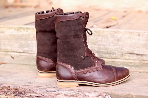 mens-warrior-boots-zulu-brown-leather-suede-tribal-fabric