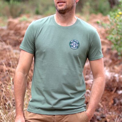 Men's Emblem Shweshwe T-Shirt - Green