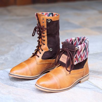 nava-apparel-womens-warrior-boots-tsonga-collection-tan-leather-suede-tribal-fabric