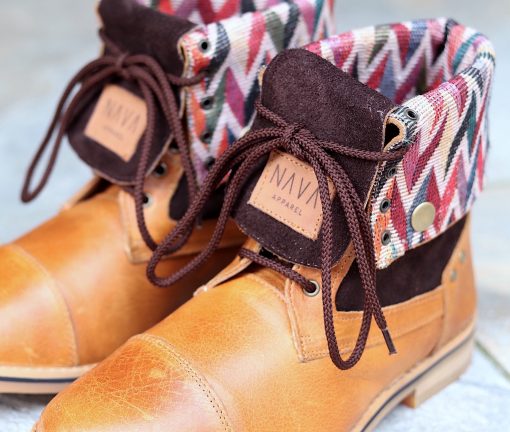 nava-apparel-womens-warrior-boots-tsonga-collection-tan-leather-suede-tribal-fabric