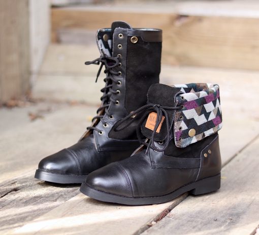 nava-apparel-womens-warrior-boots-venda-collection-black-leather-suede-tribal-fabric