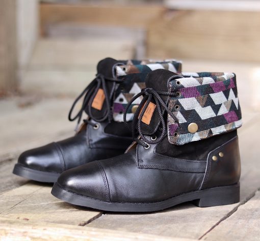 nava-apparel-womens-warrior-boots-venda-collection-black-leather-suede-tribal-fabric