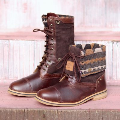 nava-apparel-womens-warrior-boots-zulu-collection-brown-leather-suede-tribal-fabric