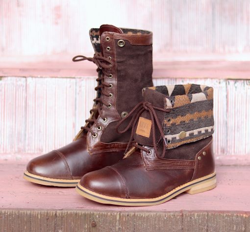 nava-apparel-womens-warrior-boots-zulu-collection-brown-leather-suede-tribal-fabric