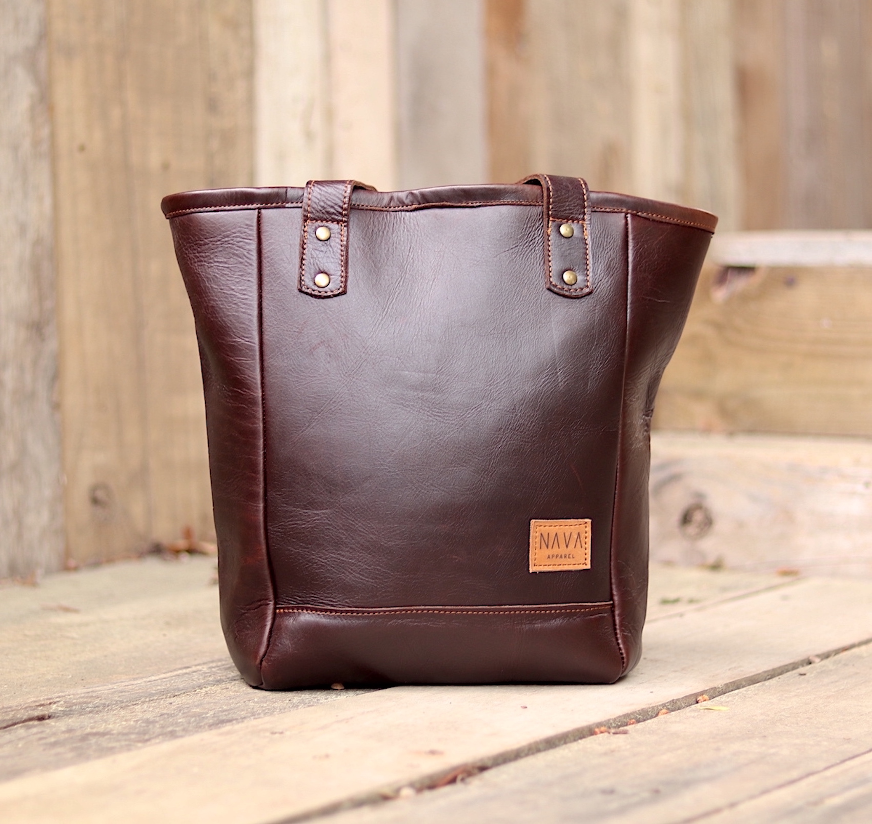 Handbag Leather - Brown - Image 2