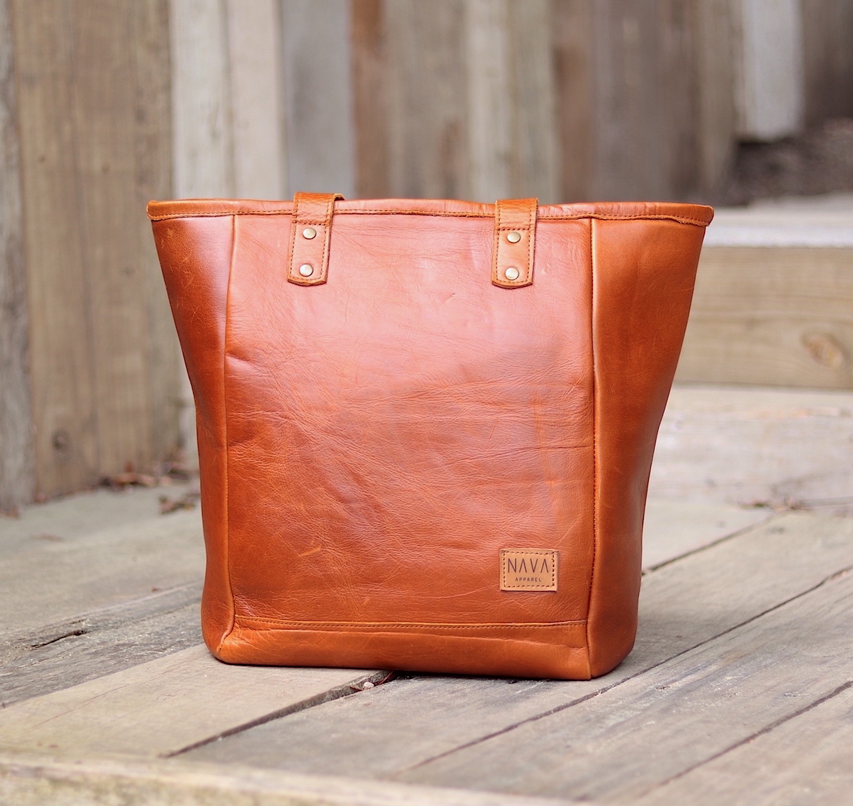 Handbag Leather - Tan - Image 2
