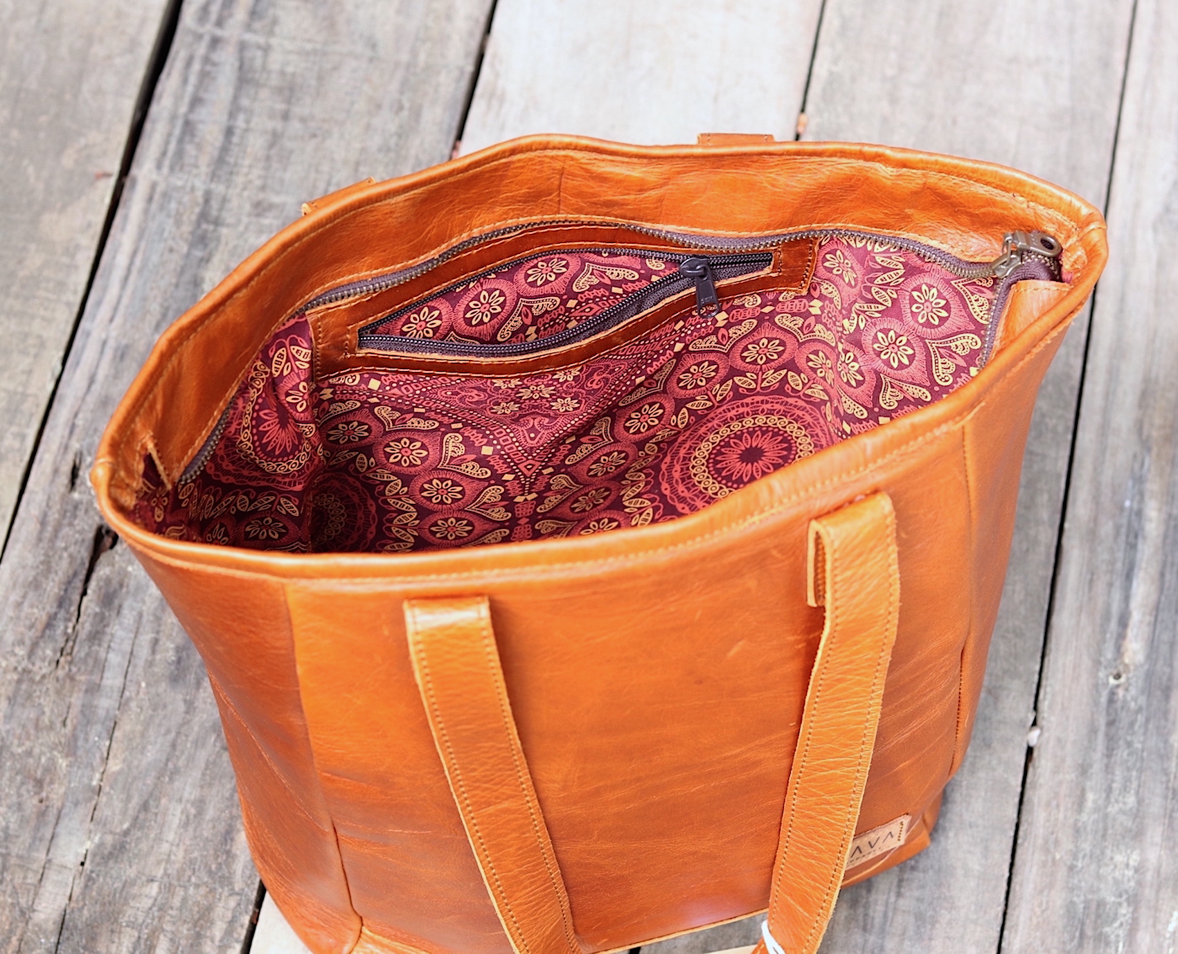 Handbag Leather - Tan - Image 5