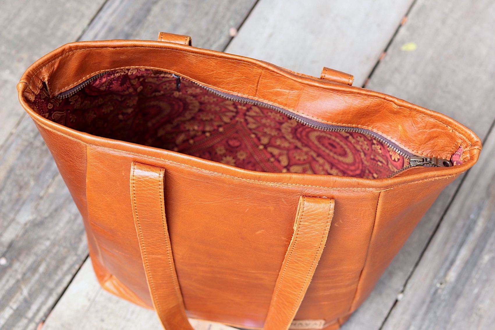 Handbag Leather - Tan - Image 6